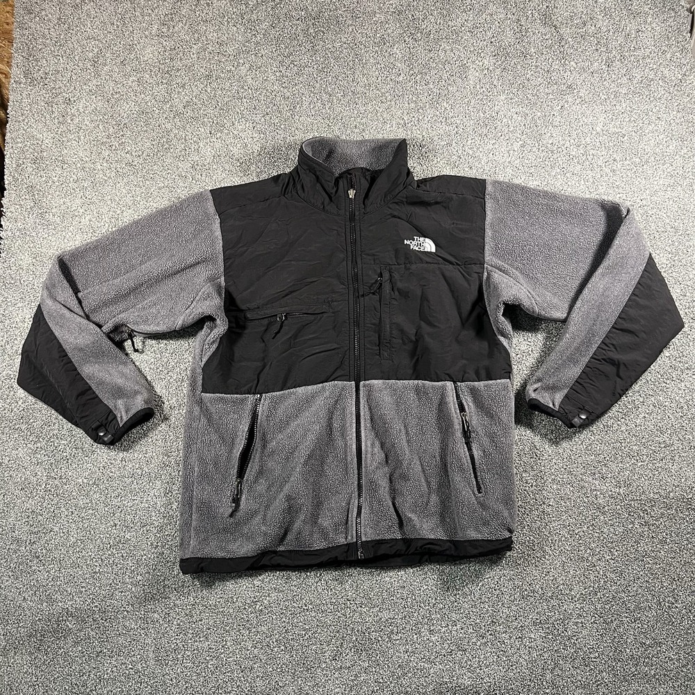 The North Face Denali Fleece Jacket Gray Black Full Zip Men’s Medium